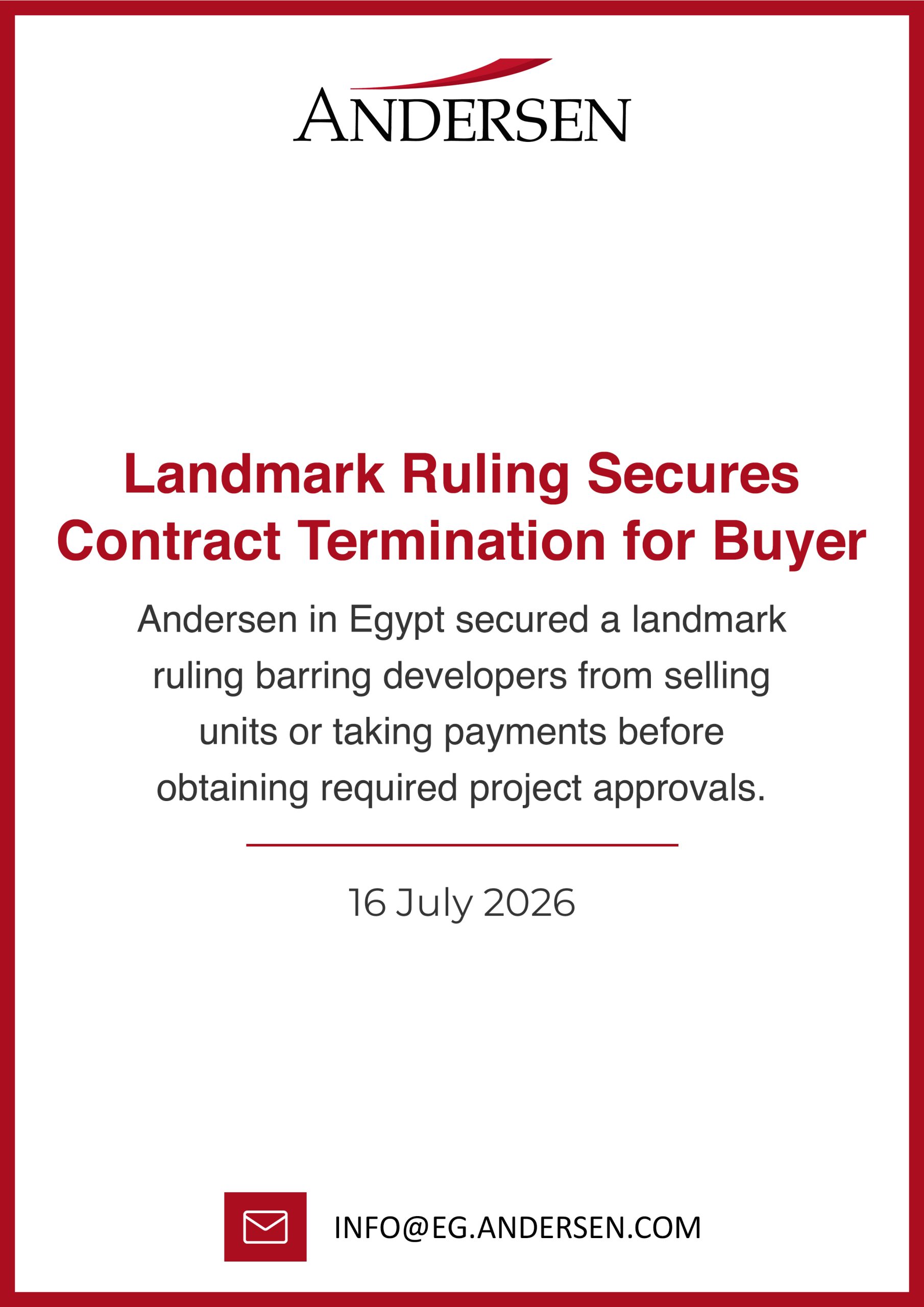 Landmark Ruling Secures Contract Termination for Buyer